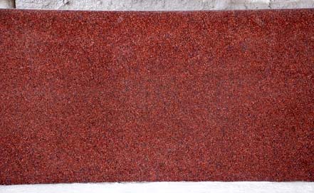 Bush Hammered Ruby Red Granite Slabs, Size : Multisizes