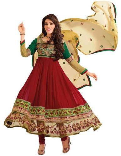 Maroon Georgette Salwar Kameez