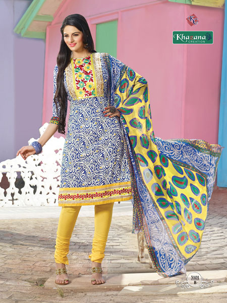 Pure Cotton Printed Designer Salwar Suits