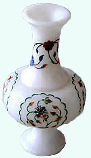 Marble Inlay Flower Pot