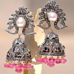 Lucent Silver Victorian Earrings