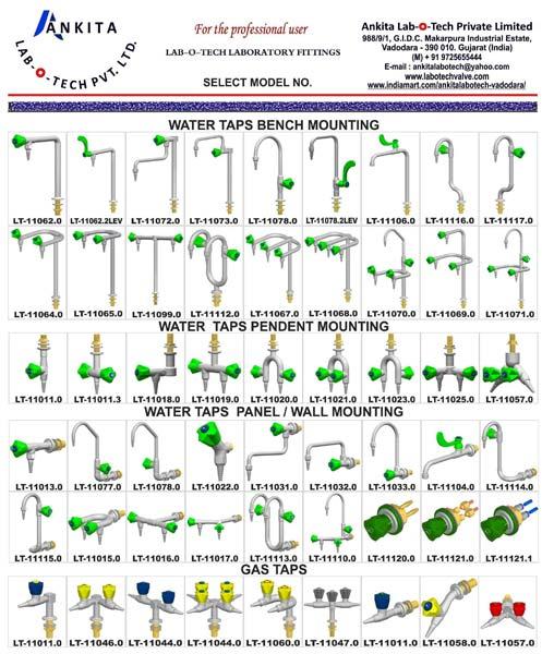 Brass laboratory valves