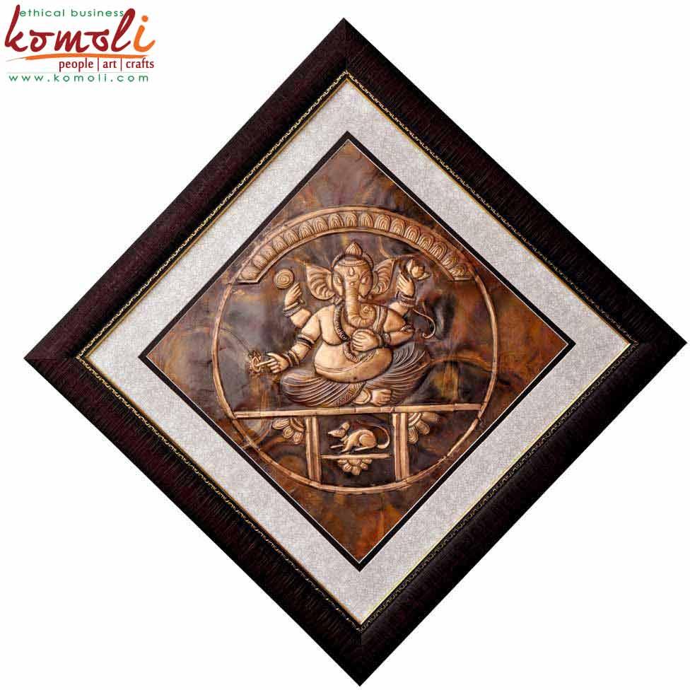 Ganesha Wall Hanging, Color : Brown