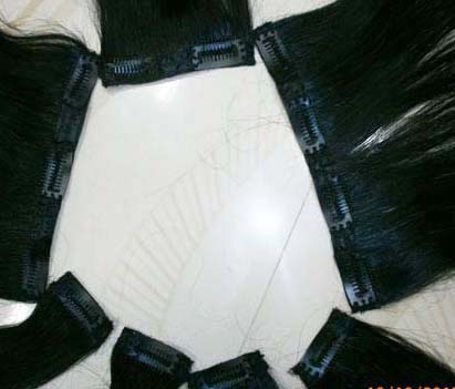 FASHION CROWN Human Hair Clip-IN extension, Style : straight