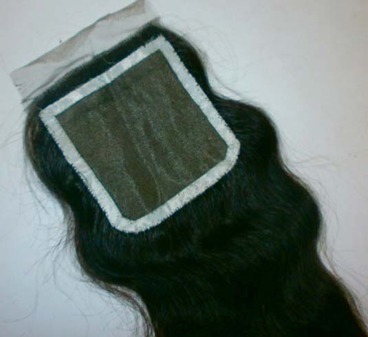Human Hair Closure Silk Base, Certification : self