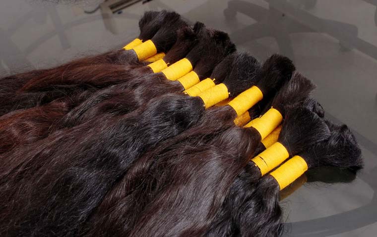 F INDIAN VIRGIN HAIR BULK, Hair Grade : 8A