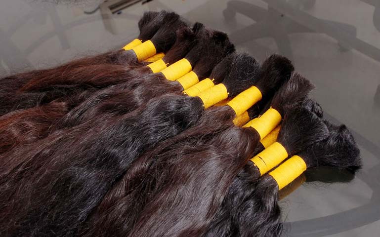 FASHION CROWN Virgin Indian Human Hair, Hair Grade : 8A