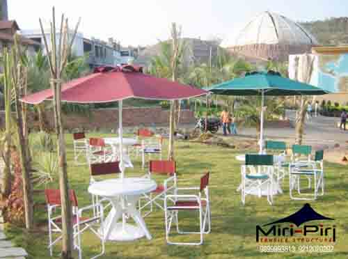 Center Pole Garden Umbrellas