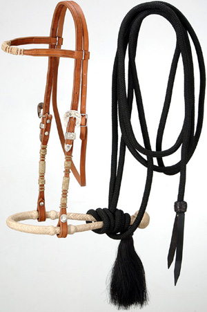 Hackamore with Nylon Mecate