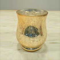 Antique Gold Glass Votive