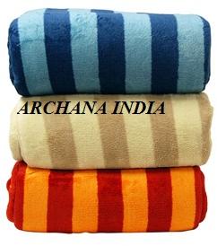 Check Stripe Fleece Blankets