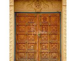 Wooden temple doors