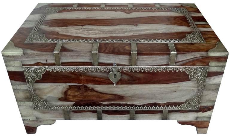 Wooden Brass Fitted Gujarati Box