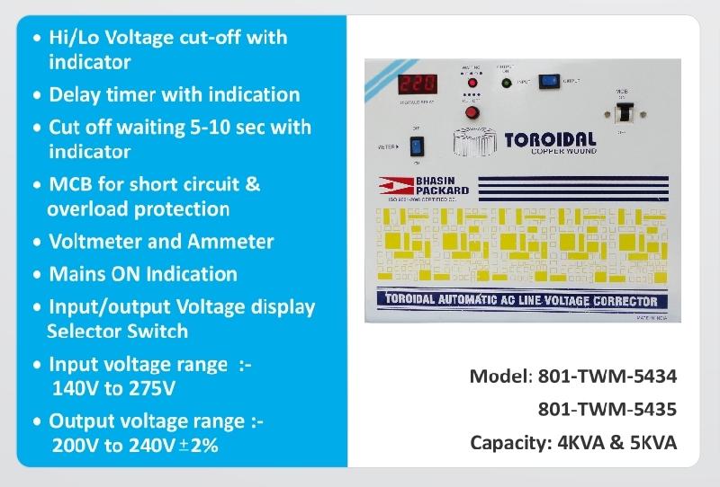 801-TWM-5434 Toroidal Voltage Stabilizer