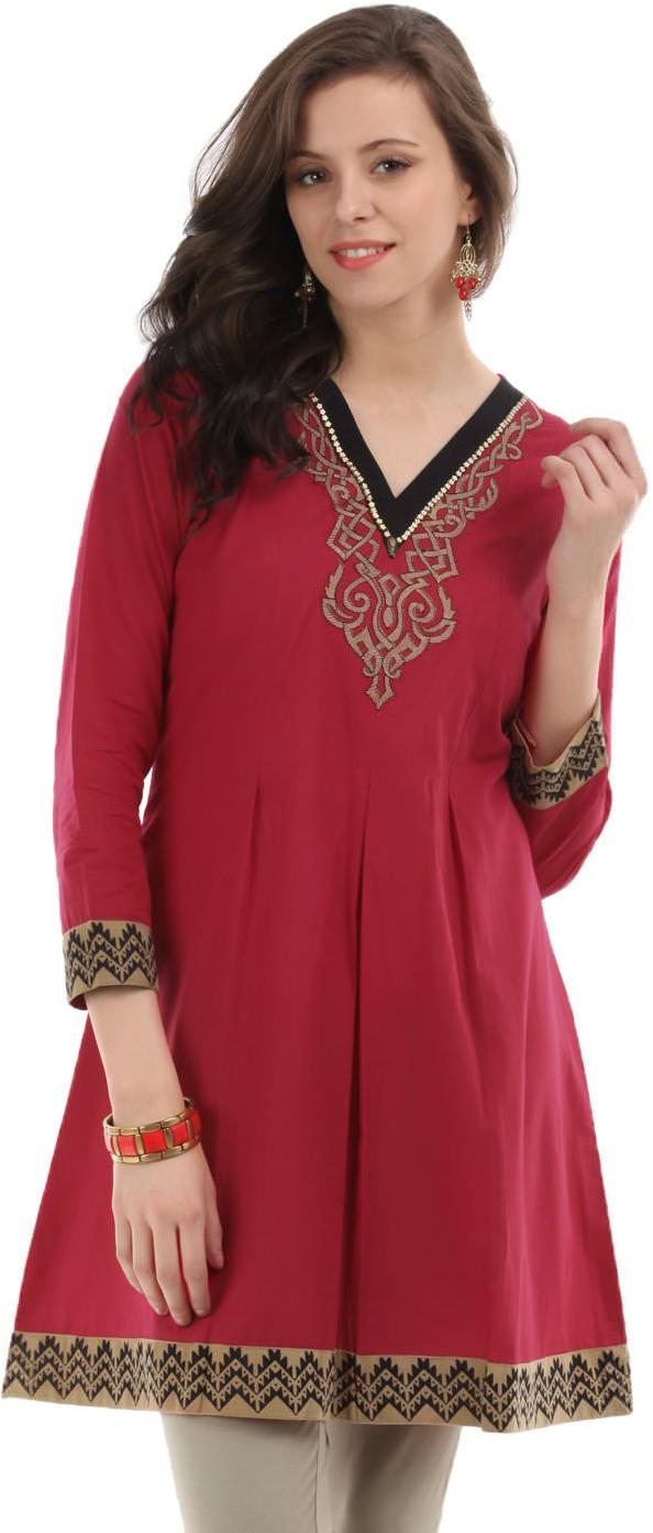 Two People Plain Normal Women Kurti, Color : Off-white