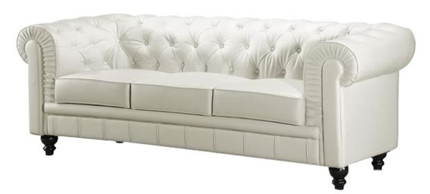 Unique White Three Seater Sofa