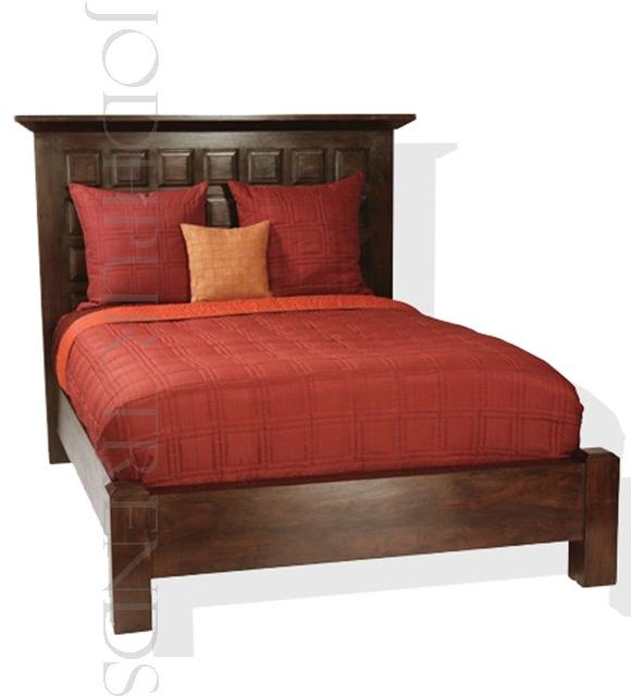 High Headrest Traditional Wooden Bed