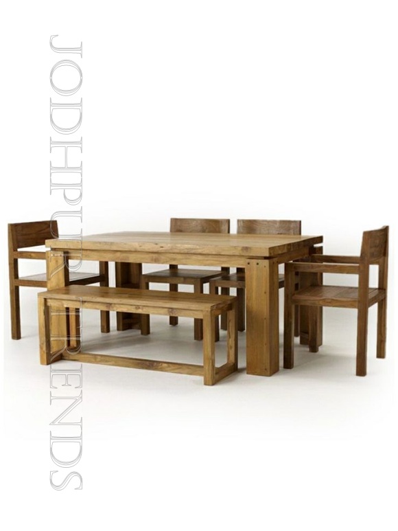 Straight Line Wooden Dining Set