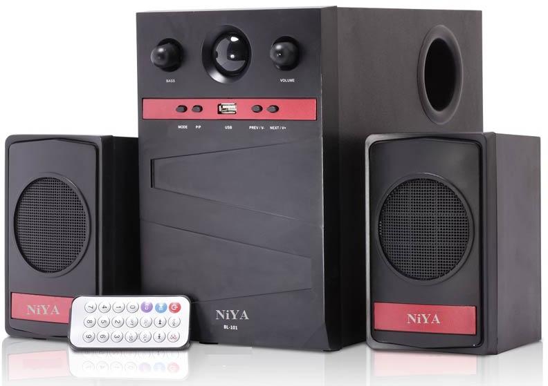 NiYA Music System 2.1ch, 5500W, Color : Black with Red Decoration
