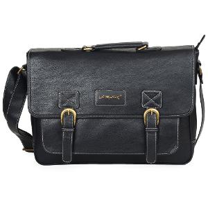 Leather Lawman Laptop Bag Black