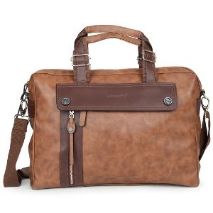 Leather Lawman Overnite Laptop Bag, Color : Brown