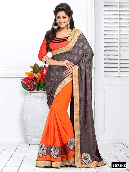 DESIGNER SAREE WITH EMBROIDERY WORK