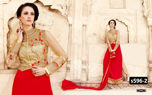 Heavy Embroidery Pure Georgette Fabric Designer suit