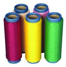 Dyed polyester yarn