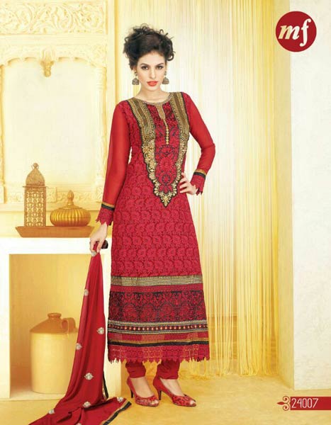 Traditional Red Salwar Suit