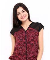 Polyester Blended Half Sleeve Top