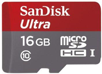 SanDisk Micro SD 16 GB Class 10 Ultra Card