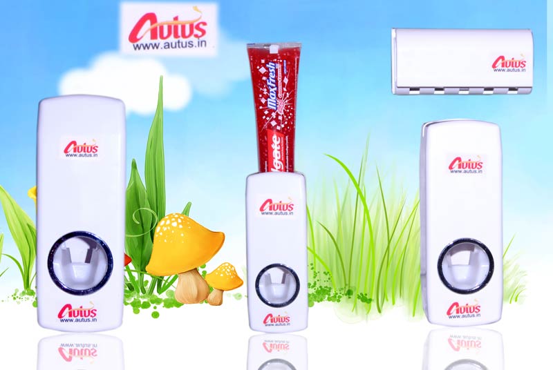 Food Grade ABS Toothpaste Dispenser, Color : Premium White