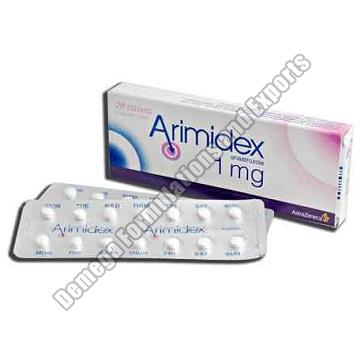 Anastrozole 1mg tablets, Purity : 99%