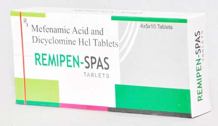 Mefenamic Acid and Dicyclomine Hcl Tablets