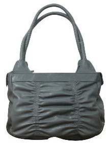 Ladies Ruched Leather Handbag