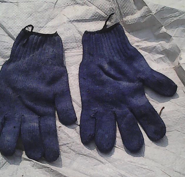Old Half Leather Hand Gloves
