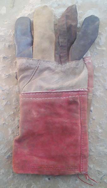 Leather gloves, Size : M