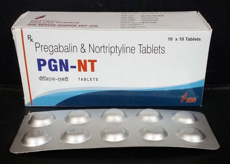Pregabaline 75mg & Nortriptyline 10 mg Tablets