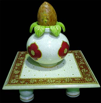 Marble Mangal Kalash Chawki