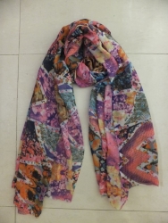 Polyester Multi Color Printed Stole