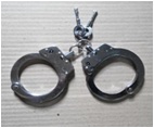 US police Handcuff Chrom Non Adjustable