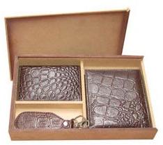 Leather Wallet and Key Chain Sets
