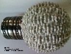 Beaded White Curtain Rod Balls