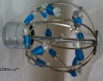 Beaded Blue Curtain Rod Balls