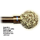 Beaded Brown & White Curtain Rod Balls