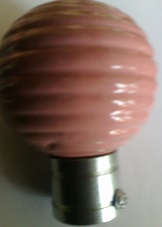 Curved Pink Ceramic Curtain Rod Balls