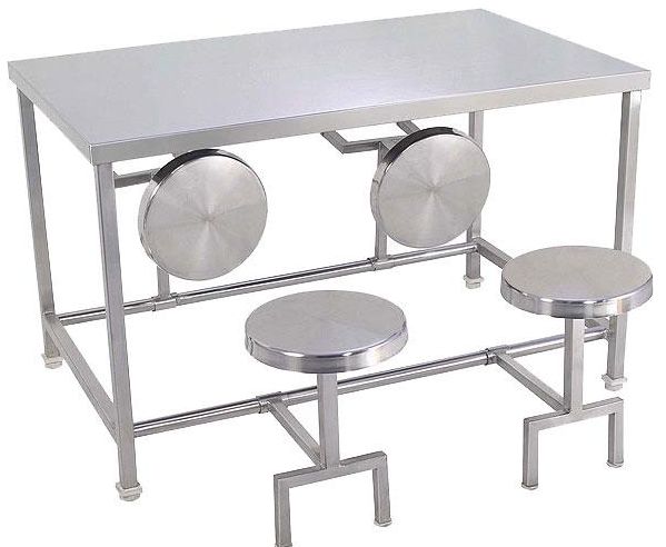 Stainless Steel Dining Table With Folding Chairs