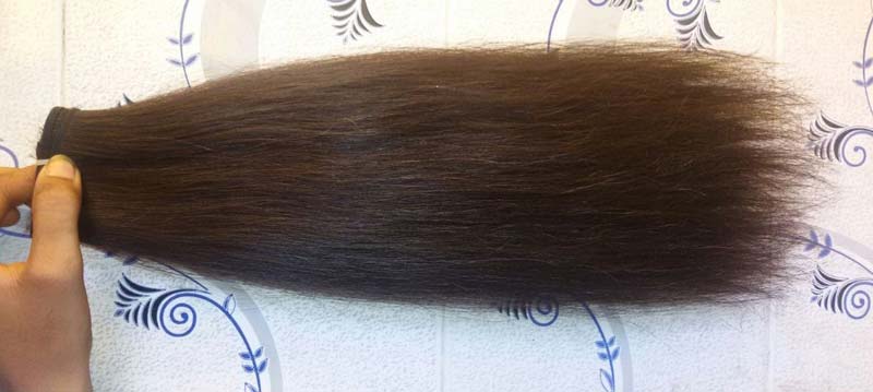 20 INCH Remy Double Drawn Hair, Color : NATURAL BROWN