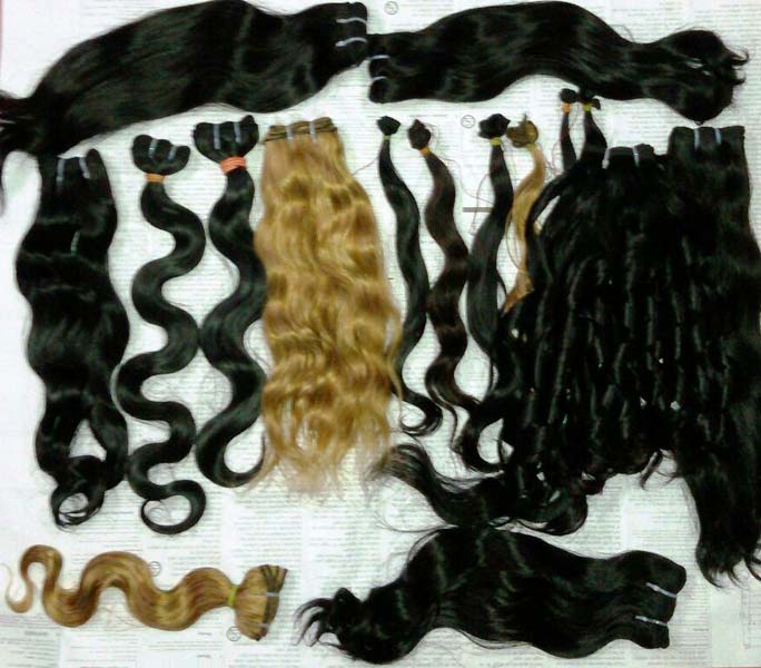 6a Grade Natural Human Hair Extension, Color : MOSTLYY DYED COLOR