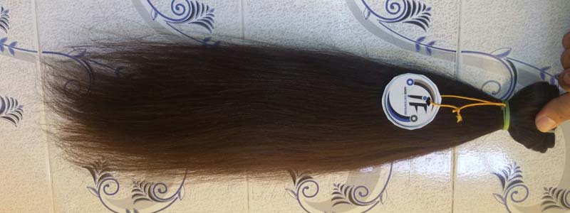 Remy Double Drawn Hair, Color : NATURAL BLACK